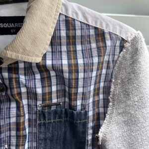 Dsquared2 T shirt contrasts fabrics